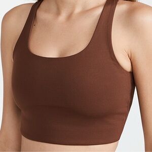 Warm cocoa brown girlfriend collective Paloma bra gym workout